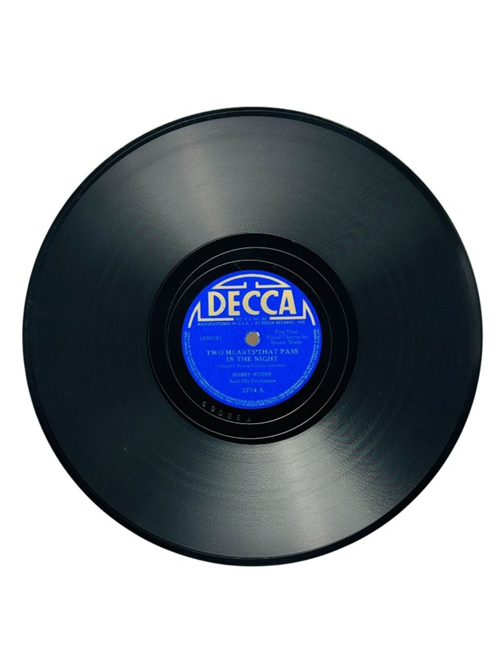Bobby Byrne Two Hearts That Pass In The Night 10in Shellac 78 RPM Decca 3774 VG+